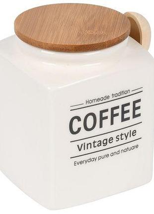 Банка для кофе "vintage style" з ложкою 800мл 10*10*13см топ продаж!