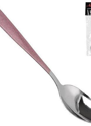 Ложка чайна ss "pink mat" 3шт/наб 14.7см топ продаж!
