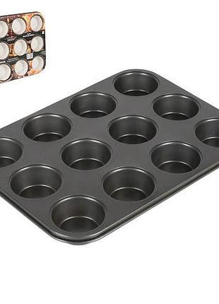 Форма для выпечки кексов с бумажными формами 12шт/л 35.5*26.8*3см топ продаж!