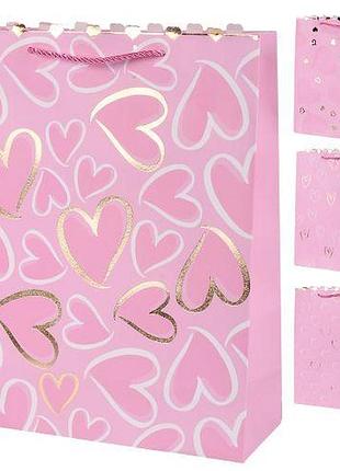 Пакет подарунковий паперовий l "whith love" 31*40*12см топ продаж!