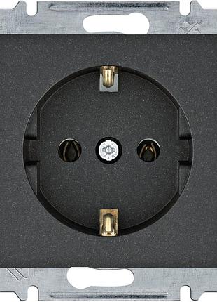 Розетка з з/к lumina, чорна, 16а/230в