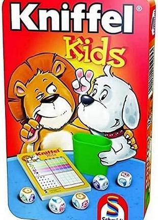 Настольная игра schmidt kniffel kids в металлической коробке, детская игра в кости, 2-6 игроков, 5+