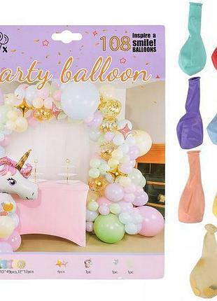 Фотозона из воздушных шаров "happy birthday" 106шт/наб топ продаж!