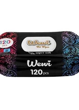 Салфетки влажные с антибактериальным эффектом wewi black 120шт/уп топ продаж!