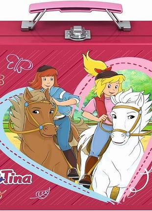 Набор пазлов schmidt bibi & tina puzzle-box в металлическом чемоданчике, 4 пазла (2×100 + 2×150 элементов), 6+