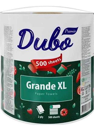 Рушники паперові 1рул premio grande xl 2-шарові 500 відривів білі тм диво