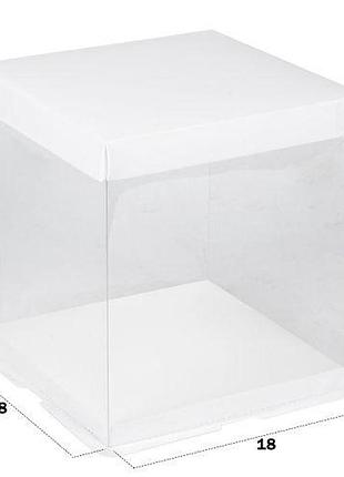 Коробка для торта/чизкейка 18*18*20см топ продаж!
