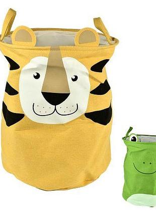 Корзина для игрушек с ручками складная "animals" с метал. каркасом 35*45см топ продаж!