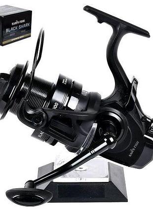 Котушка карпова з бейтранером "black shark" 8000 7+1bb алюм. шпуля топ продаж!