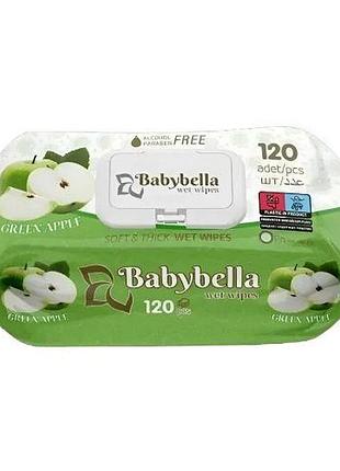 Салфетки влажные с антибактериальным эффектом babybella apple 120шт/уп топ продаж!
