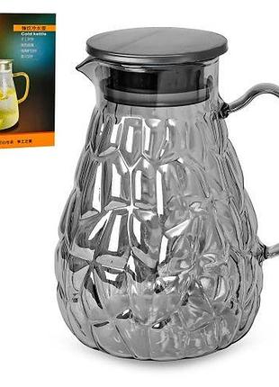 Графін скляний з кришкою 1.8л топ продаж!