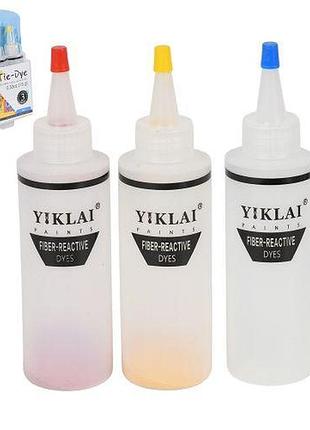 Краски акриловые "tie-dye" (розовый, желтый, голубой) 3*15г для ткани топ продаж!