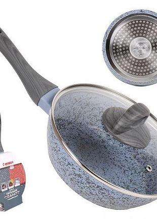 Сковорода литая "granite" инд. дно с крышкой 30*7.2см топ продаж!