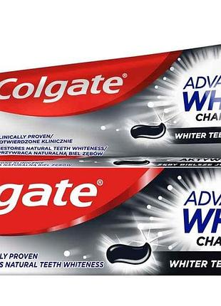 Зубна паста 75мл advanced white charcoal відбілююча з вугіллям тм colgate