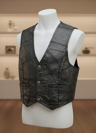 Шкіряний жилет bulur collection, р. 146 (натуральна шкіра, вінтаж) б/в