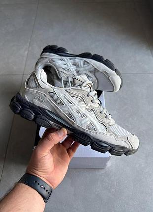 Мужские серые кроссовки asics gel nyc glacier grey х ассикс 44