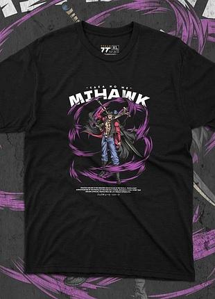 Футболка для подростка мальчика с принтом ван пис dracule mihawk размер s/m/l (рост от 164 до 182 ) anime10250