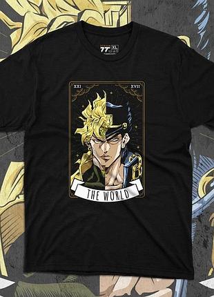 Футболка для подростка мальчика с принтом jojo карта таро размер s/m/l (рост от 164 до 182 ) anime10133