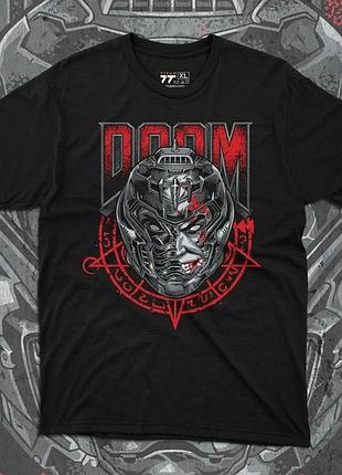 Футболка для підлітка хлопчика з принтом doom doomguy wb розмір s/m/l (зріст від 164 до 182 ) anime11044