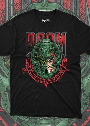 Футболка для підлітка хлопчика з принтом doom doomguy розмір s/m/l (зріст від 164 до 182 ) anime11043