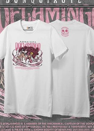 Футболка для підлітка хлопчика з принтом ван пис d. doflamingo we розмір s/m/l (зріст від 164 до 182 ) anime10233