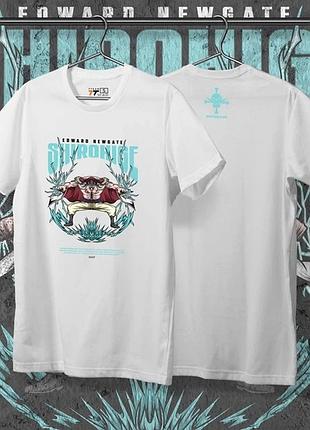 Футболка для подростка мальчика с принтом ван пис whitebeard размер s/m/l (рост от 164 до 182 ) anime10267