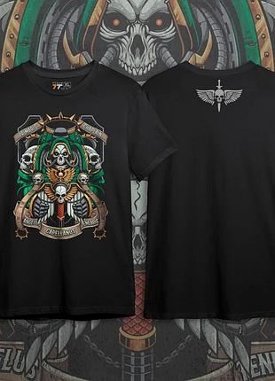 Футболка для подростка мальчика с принтом warhammer 40k capellanu140 размер s/m/l (рост от 164 до 182 ) anime10759