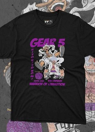 Футболка для подростка мальчика с принтом ван пис luffy gear 5 размер s/m/l (рост от 164 до 182 ) anime10212