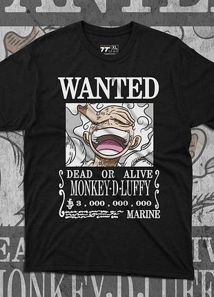 Футболка для подростка мальчика с принтом ван пис wanted размер s/m/l (рост от 164 до 182 ) anime11000