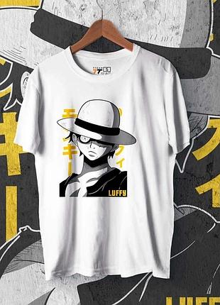 Футболка для підлітка хлопчика з принтом ван пис luffy white розмір s/m/l (зріст від 164 до 182 ) anime10192