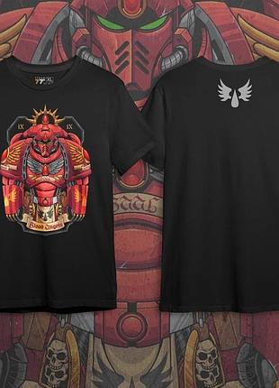 Футболка для подростка мальчика с принтом warhammer 40k blood angel140 размер s/m/l (рост от 164 до 182 ) anime10761