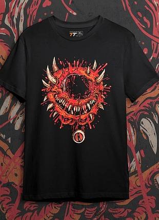 Футболка для подростка мальчика с принтом doom cacodemon размер s/m/l (рост от 164 до 182 ) anime10780