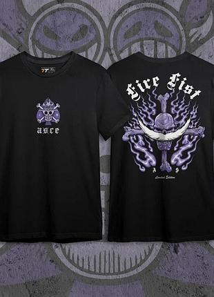 Футболка для подростка мальчика с принтом ван пис fire fi140t purple edition размер s/m/l (рост от 164 до 182 ) anime11050