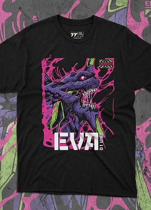 Футболка для подростка мальчика с принтом evangalion ева 01 #6 размер s/m/l (рост от 164 до 182 ) anime10944