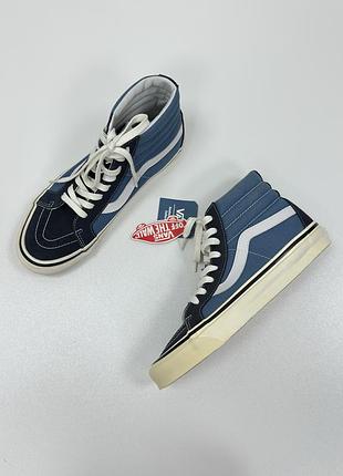 Оригінальні кеди vans vault og sk8-hi lx shoes blue/navy/white