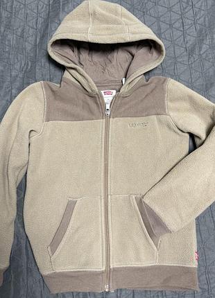 Флісова кофта на блискавці leviʼs, на хлопчика . по бірці 128см ( 8 років) . заміри в описі