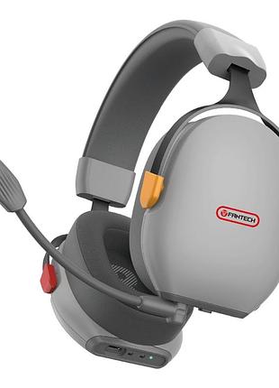 Игровые наушники fantech whg06 carbon pro, 3 modes (wired, bt, 2.4ghz) серый