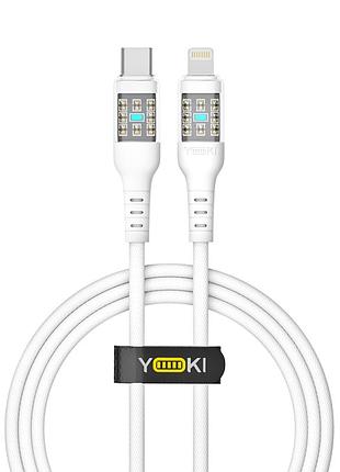 Usb yoki cyber yk-cy23 type-c to lightning 30w 1.2m белый