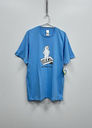 Шикарна нова футболка ripndip think outside the box printed t-shirt blue