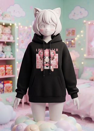 Худі "lady killer" (anime style) — стильний оверсайз з нюансом‼️