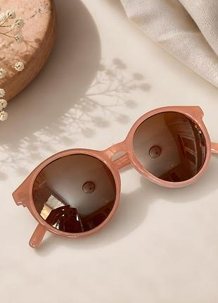 Сонцезахисні окуляри h&m круглі рожеві напівпрозора оправа uv400 cat.3 🌸