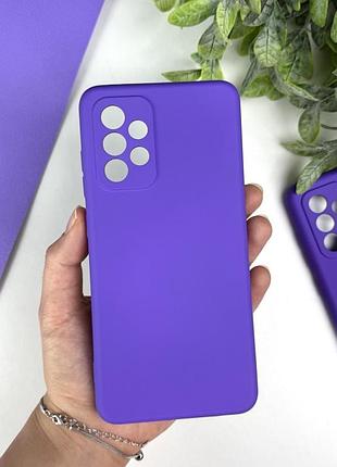 Силиконовый чехол на samsung a52 лавандовый (39)
