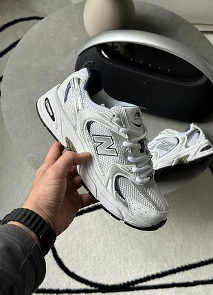 🤍 new balance 530 white/silver с синими акцентами 👟