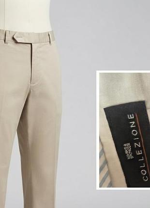 Бежевые мужские брюки marks &amp; spencer (collezione) 36/ 31 (размер l/xl).