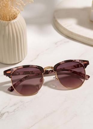 Сонцезахисні окуляри h&m browline черепаові з золотистою оправою uv400 cat.2