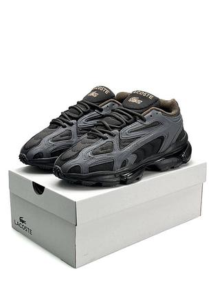Мужские кроссовки lacoste l003 2k24 prm grey black