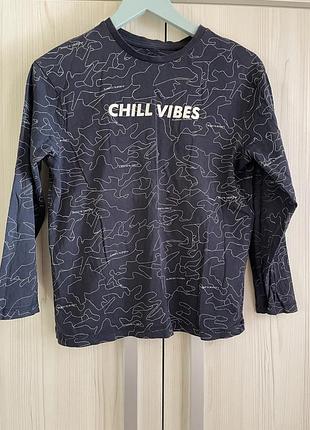 Лонгслів для хлопчика chill vibes. розмір: 134–140 см 👦 орієнтовний вік: 8–10 років