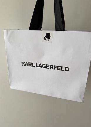 Оригинальный крафтовый пакет karl lagerfeld 30  × 22см