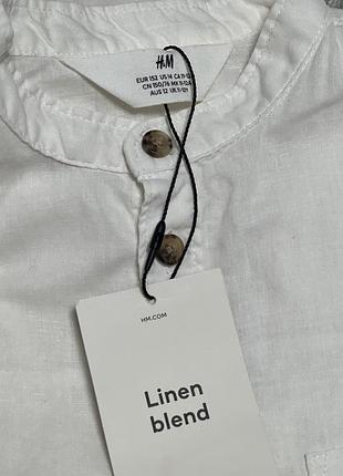 Сорочка нова лляна h&m на хлопчика 11-12 років