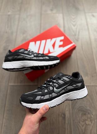 Стильні кросівки nike p-6000 black grey white